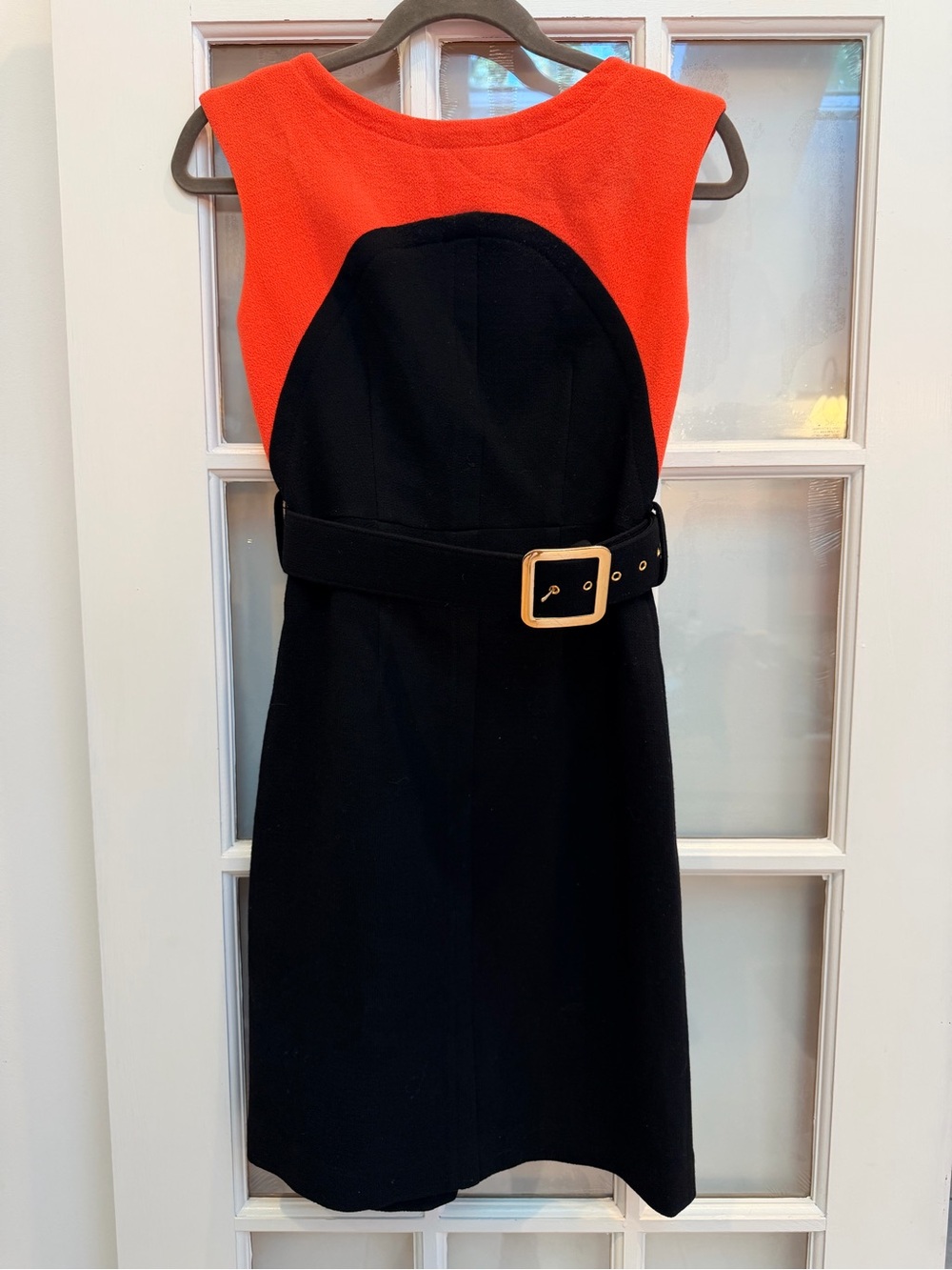 Vintage An Original Milly of New York Wool Color-block Retro Chic Dress Size 2